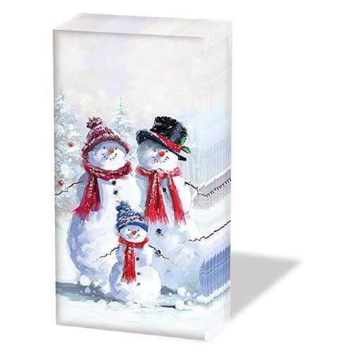 Ambiente Napkin Snowman with Hat Handkerchief