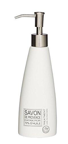 Sealskin Soap Dispenser with 'Savon de Provence' Design - White