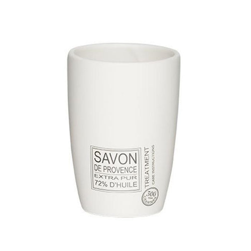 Sealskin Cup with 'Savon de Provence' Design - White