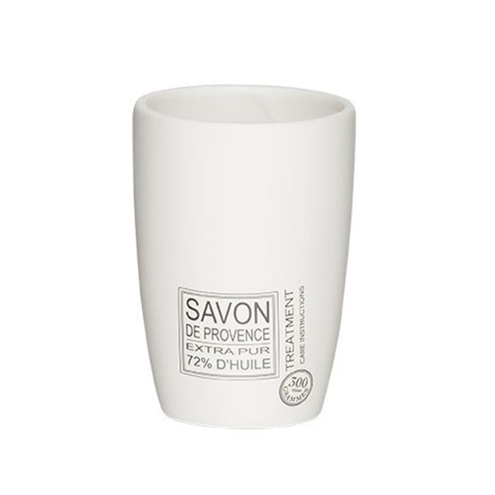 Sealskin Cup with 'Savon de Provence' Design - White