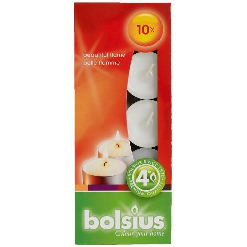 Bolsius Tealight Candles - Non-Scented - Pack of 10