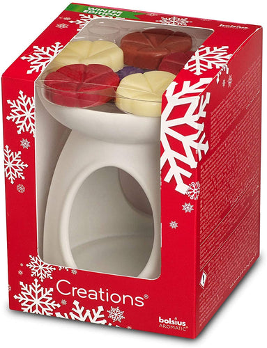 Bolsius Creations Wax Warmer with Wax Melts Christmas Gift Pack