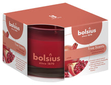 Load image into Gallery viewer, Bolsius True Scents Pomegranate Candle in Glass, Scented - Available in different sizes
