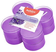 Load image into Gallery viewer, Bolsius True Scents Lavender Maxi-Light Candles with Clear Cups, Scented - Pack of 8

