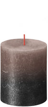 Load image into Gallery viewer, Bolsius Sunset Rustics Small Pillar Candle, Creamy Caramel + Anthracite - 80/68mm
