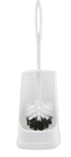 Coronet Toilet Brush with High Stand - 40cm - Square, White