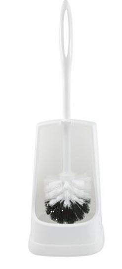 Coronet Toilet Brush with High Stand - 40cm - Square, White
