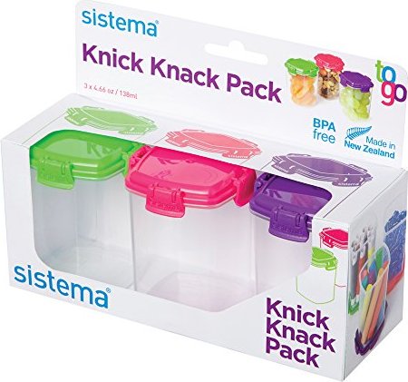 Sistema Medium To Go Knick Knack Pack of 3, 138ml