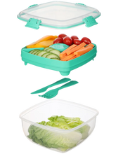 Load image into Gallery viewer, Sistema Salad To Go Food Container., 1.1 Liter - Available in Several Colors

