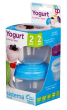 Load image into Gallery viewer, Sistema Yogurt To Go Pack of 2 Food Containers - Assorted Colors in Pack
