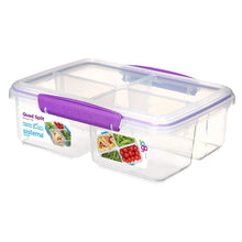 Load image into Gallery viewer, Sistema Quad Split To Go Divided Food Container, 1.7 Liters - Available in Several Colors
