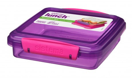 Sistema - Lunch Sandwich Box 450ml Pack of 3