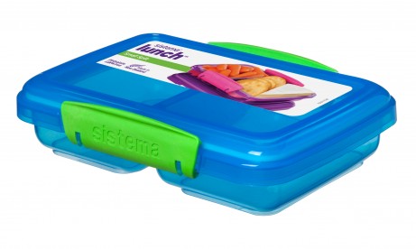 Sistema Small Split Lunch Divided Food Container, 350ml - Available in Several Colors