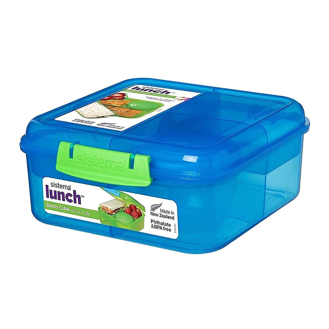 Sistema Bento Cube Lunch Food Container, 1.25 Liters - Available in Several Colors