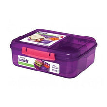 Load image into Gallery viewer, Sistema Bento Lunch Food Container with Yogurt Cup, 1.65 Liters - Available in Several Colors
