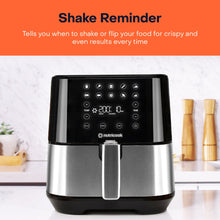 Load image into Gallery viewer, Nutricook Air Fryer 2, Digital Control Panel Display, 10 Preset Programs with built-in Preheat function, Brush Stainless Steel/Black - 3.6 Liters, 1500 Watts
