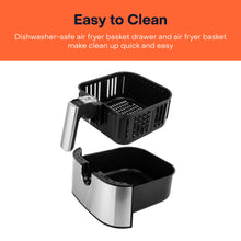 Load image into Gallery viewer, Nutricook Air Fryer 2, Digital Control Panel Display, 10 Preset Programs with built-in Preheat function, Brush Stainless Steel/Black - 3.6 Liters, 1500 Watts
