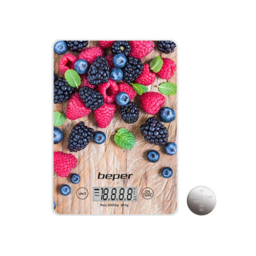 Beper Electronic Kitchen Scale with LCD Display - 1g to 5kg