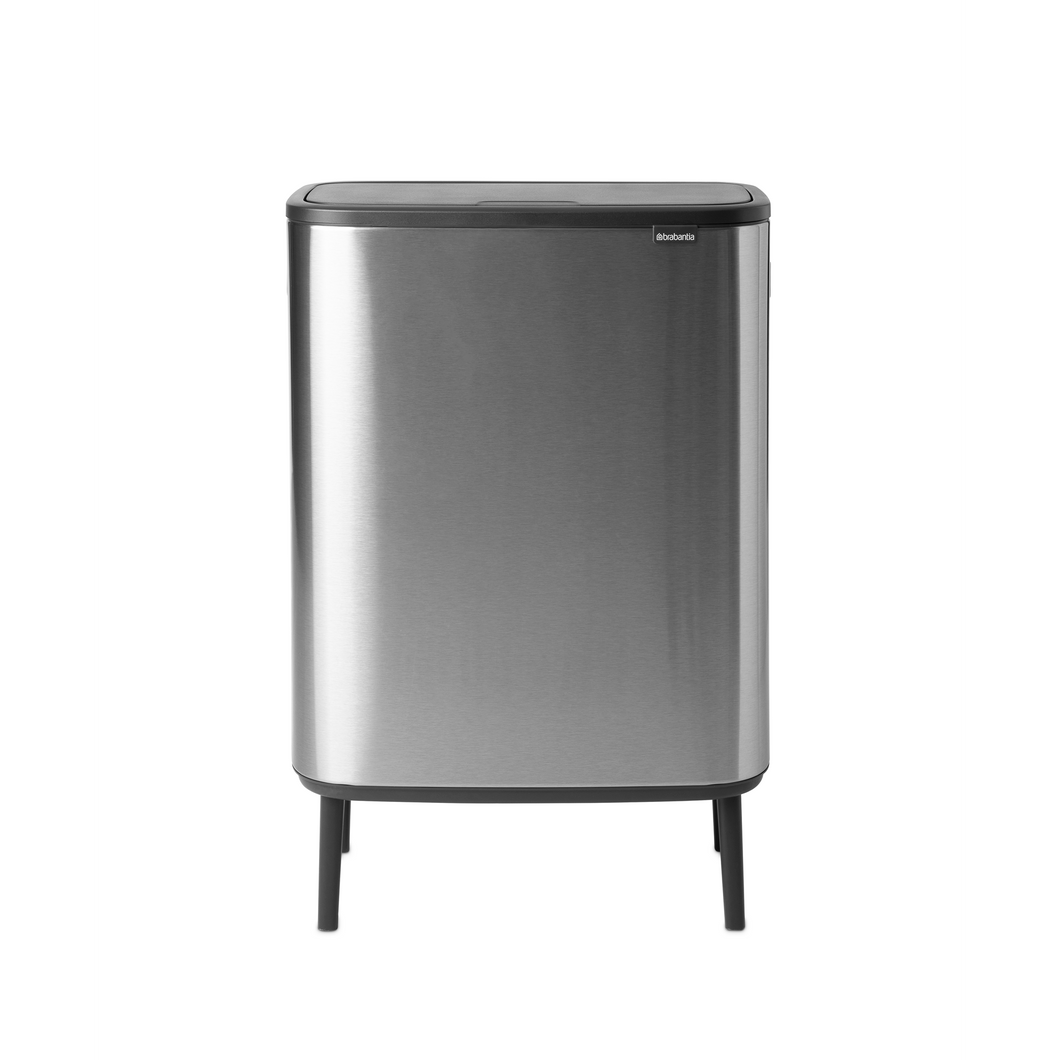 Brabantia Bo Hi Touch Bin, 60 Liters - Matt Steel Fingerprint Proof