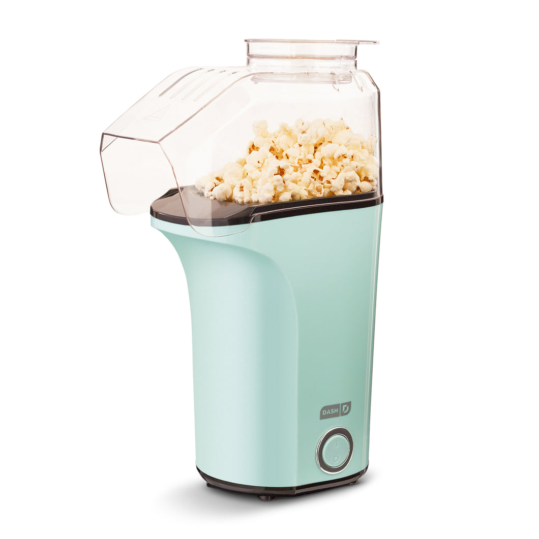 Dash Hot Air Popcorn Popper Maker with Measuring Cup to Portion Popping Corn Kernels + Melt Butter, 16 cups, Aqua