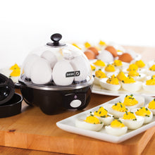 Load image into Gallery viewer, Dash Rapid Egg Cooker: 6 Egg Capacity Electric Egg Cooker for Hard Boiled Eggs, Poached Eggs, Scrambled Eggs, or Omelets with Auto Shut Off Feature - Black
