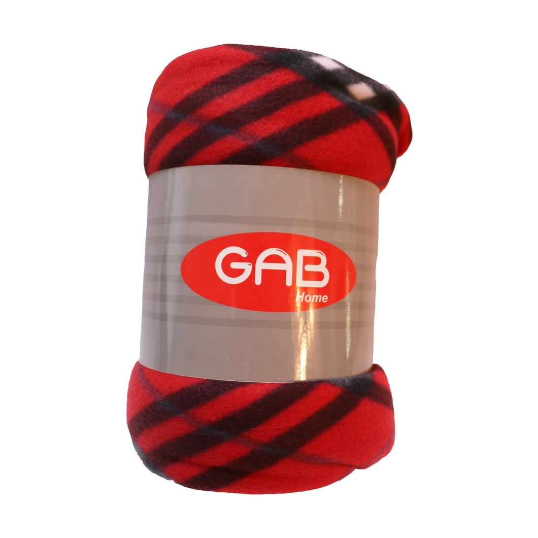 Gab Home Blanket, 200 x 150cm - Red & Black