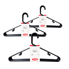 Load image into Gallery viewer, Gab Plastic Set of 18 Adult Hangers - Black
