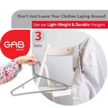 Load image into Gallery viewer, Gab Plastic Set of 18 Adult Hangers - Grey
