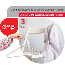 Load image into Gallery viewer, Gab Plastic Set of 18 Adult Hangers - White
