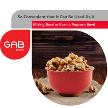 Load image into Gallery viewer, Gab Plastic Set of 4 Mixing Bowls with Rim, 17.5cm - Red
