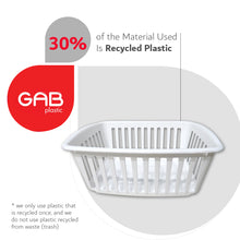 Load image into Gallery viewer, Gab Plastic Set of 3 Baskets, 38cm - White
