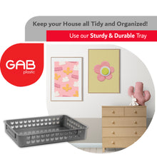 Load image into Gallery viewer, Gab Plastic Set of 3 Organizing Trays, 35 x 25cm - Silver
