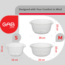 Load image into Gallery viewer, Gab Plastic Set of 5 Round Basins - Transparent
