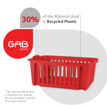 Load image into Gallery viewer, Gab Plastic Set of 3 Stackable Baskets, 39cm - Red
