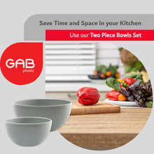 Load image into Gallery viewer, Gab Plastic Set of 2 Bowls, 19cm &amp; 26cm - Silver
