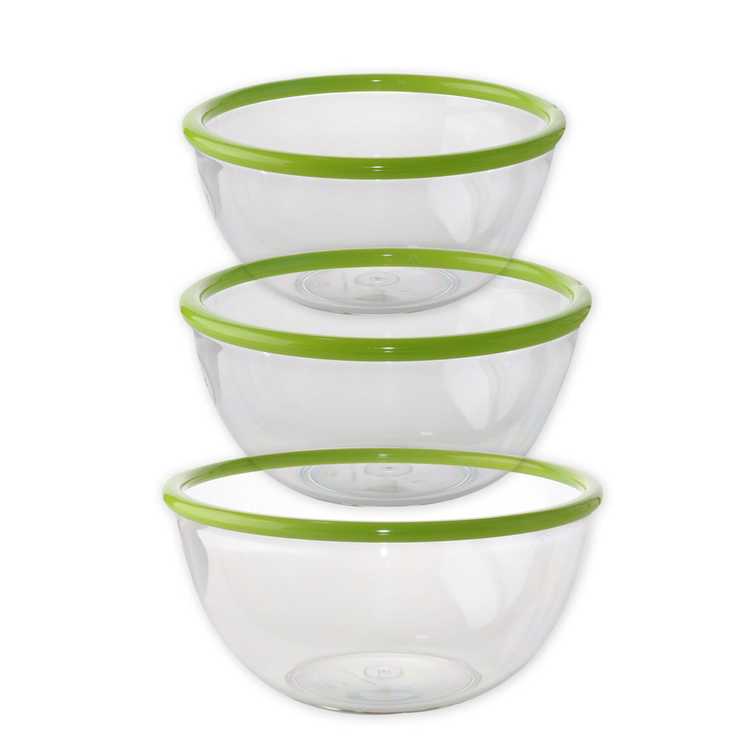 Gab Plastic Set of 3 Bowls with Rim - Small, Medium & Large