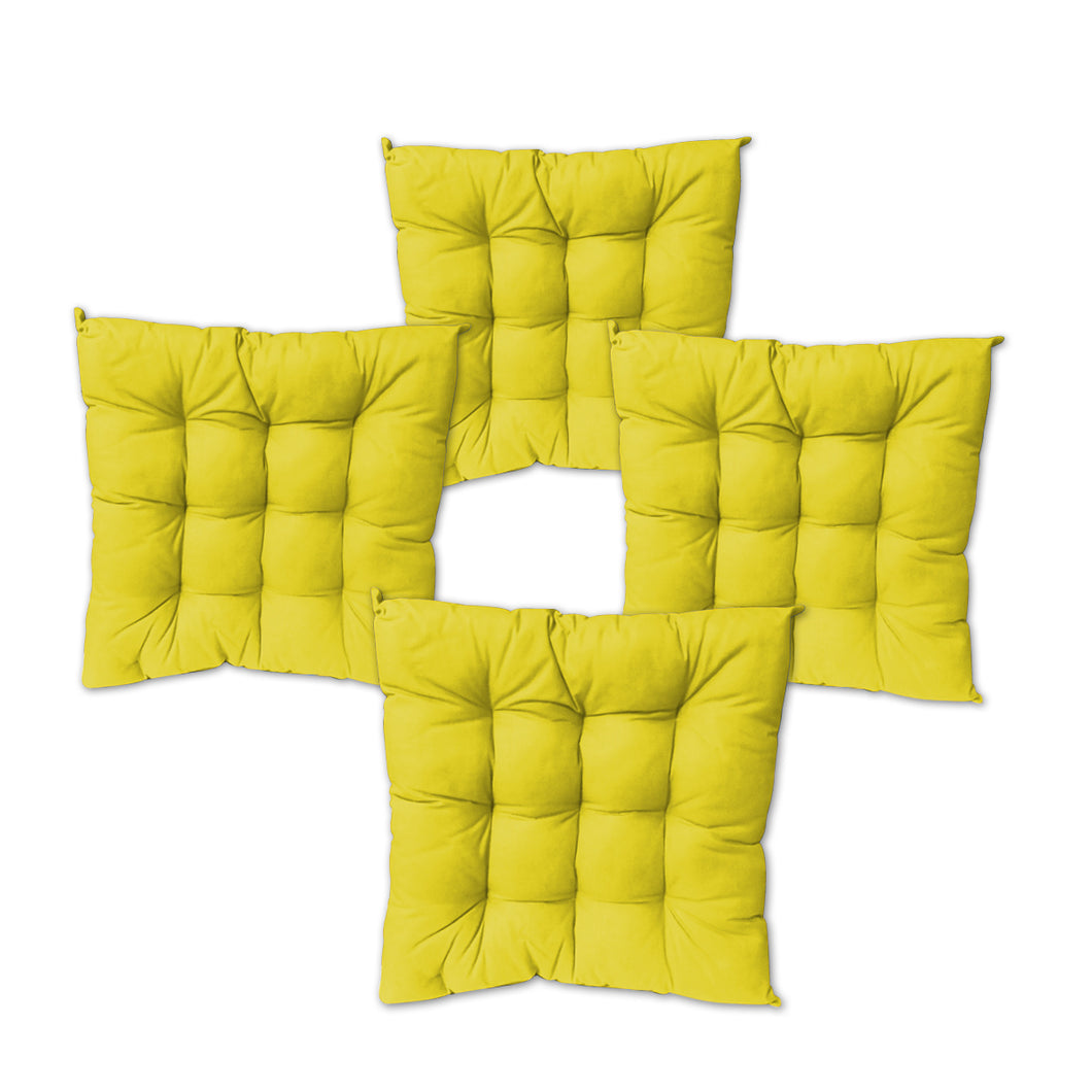 Gab Home Set of 4 Square Cushions - Yellow