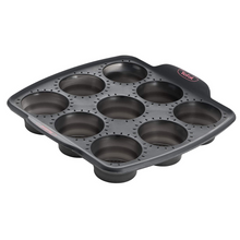 Load image into Gallery viewer, Tefal Crispybake Silicone Muffins Pan, 9 Pieces - Retractable, 30 x 29cm
