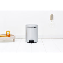 Load image into Gallery viewer, Brabantia New Icon Pedal Bin, 5 Liters - Metallic Grey
