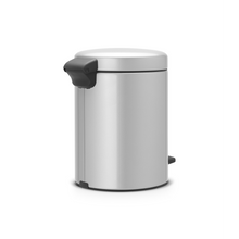 Load image into Gallery viewer, Brabantia New Icon Pedal Bin, 5 Liters - Metallic Grey
