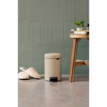 Load image into Gallery viewer, Brabantia New Icon Pedal Bin, 5 Liters - Soft Beige
