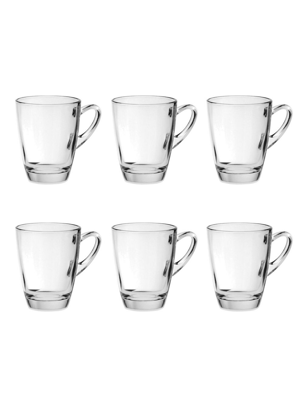 Ocean Glassware Set of 6 Kenya Coffee / Tea Mugs - 320ml