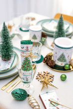 Load image into Gallery viewer, Ambiente Porcelain 3-Piece Tea for One Stackable Set Christmas Evergreen White
