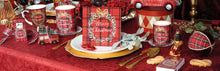 Load image into Gallery viewer, Ambiente Melamine Tray Christmas Plaid Red - 13x21cm
