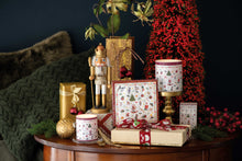 Load image into Gallery viewer, Ambiente Christmas Candle Ornaments All Over Red - Unscented
