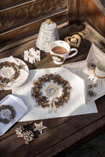 Load image into Gallery viewer, Ambiente Melamine Tray Pine Cone Wreath - 13x21cm
