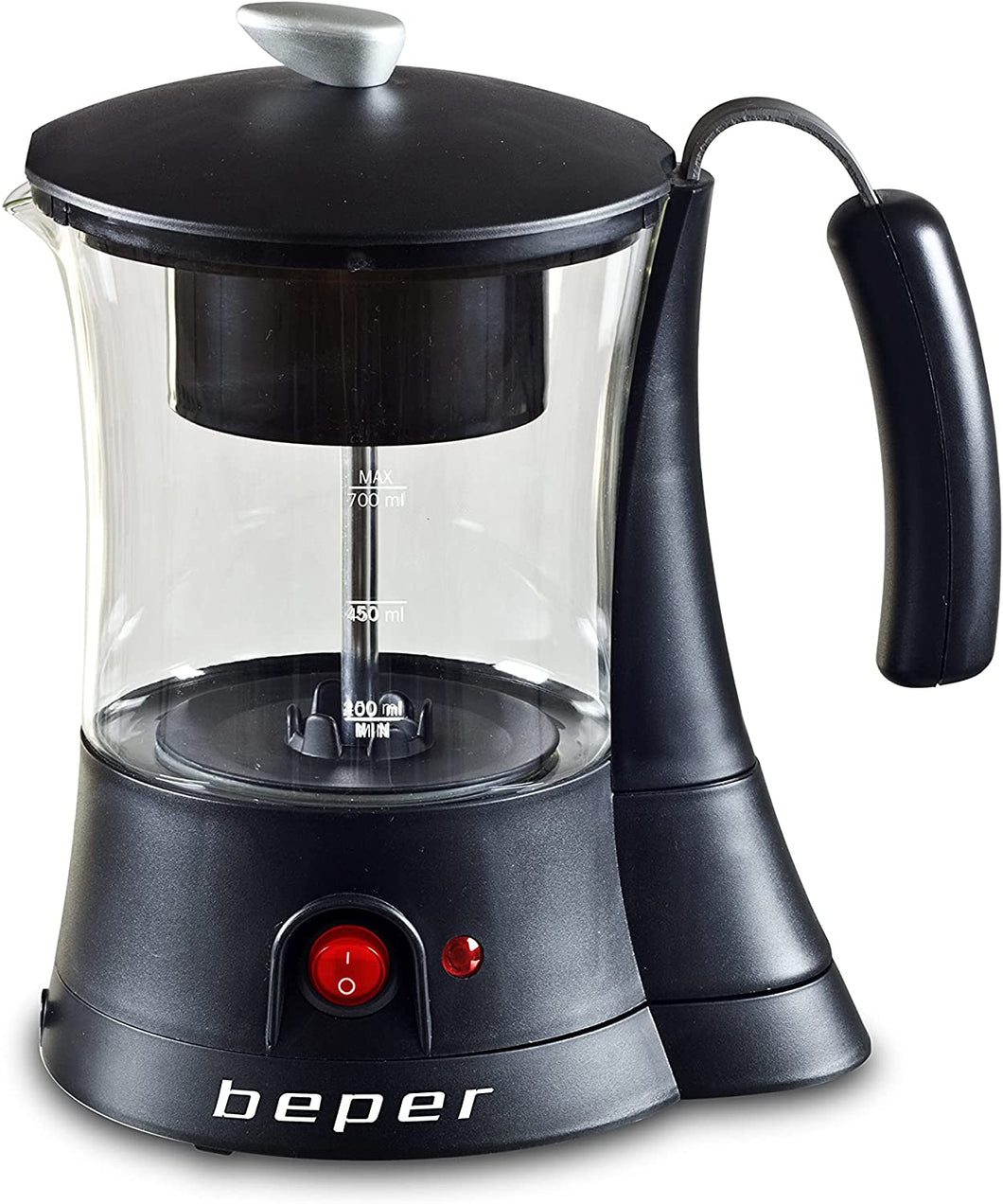 Beper Electric Teapot for Teas & Herbal Teas with Glass Pitcher, 700ml - 600W