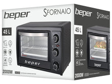 Load image into Gallery viewer, Beper X-Large Electric Oven with Adjustable Thermostat &amp; Timer - 45L, 2000W
