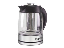 Load image into Gallery viewer, Beper Electric Kettle with Glass Jug &amp; Filter for Herbal Drinks, 1.8L - 2200W

