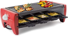 Load image into Gallery viewer, Beper Rectangular Raclette with 8 Plates &amp; Grill - 1200W
